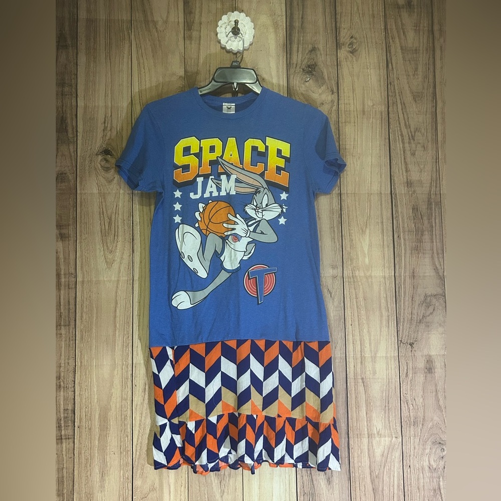 NWT Upcycled Space Jam Tshirt dress